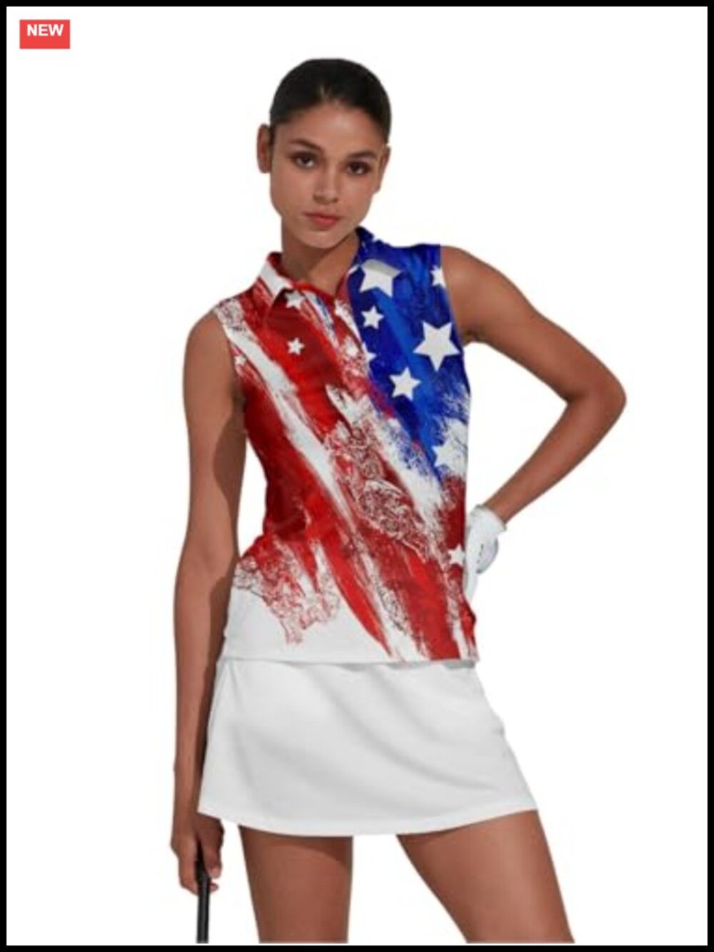 Sleeveless Golf Polo Shirt Quick Dry Button Up Collared Tank Top